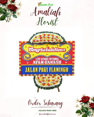 Bunga Papan Congratulation di Landsepan Mojokerto